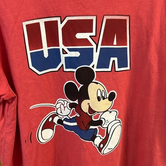 Disney Mickey American Eagle Outfitters USA red white blue great graphics sz L - Picture 7 of 9